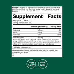 Standard Process Orchex bottle label close-up highlighting calming support