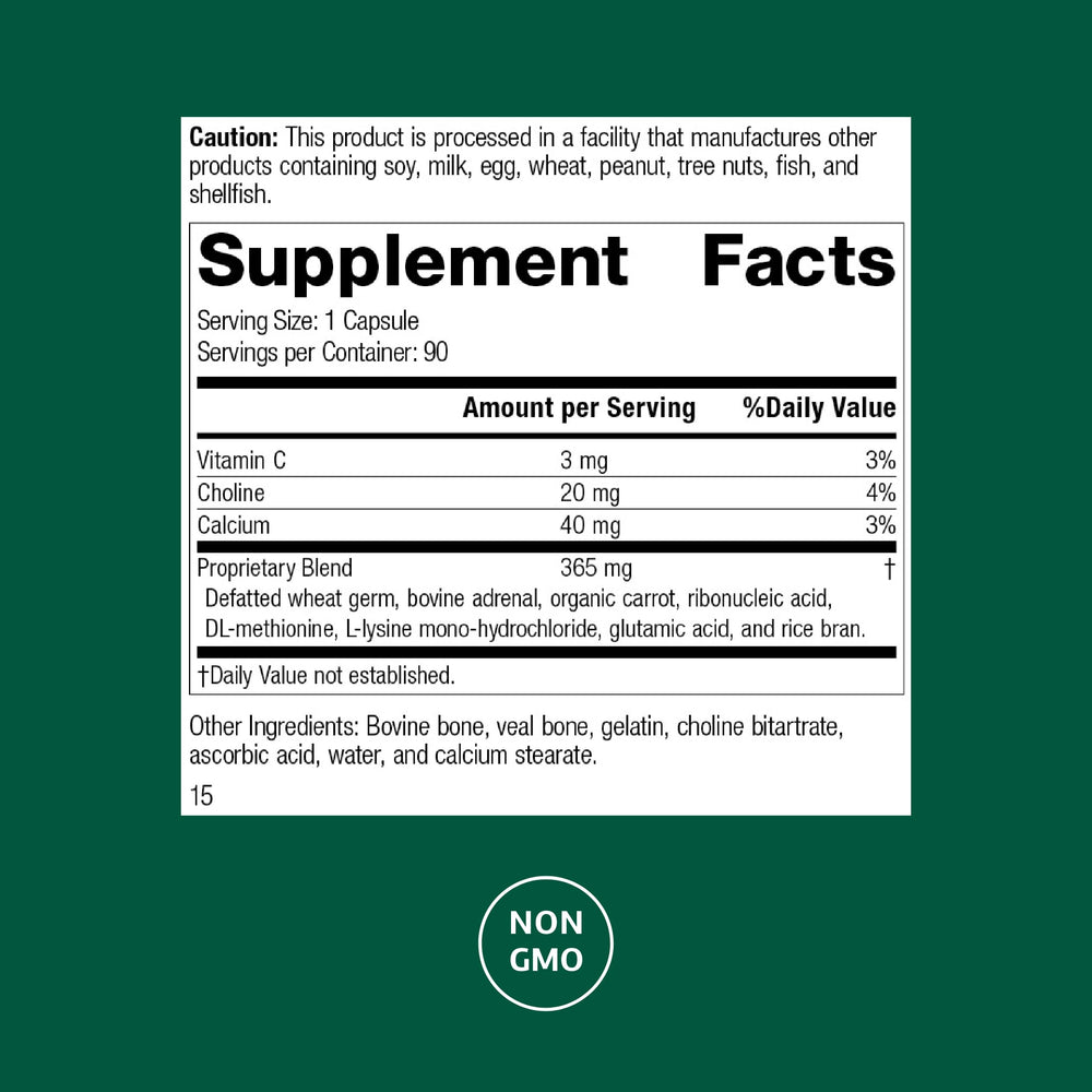 Protefood label closeup highlighting calcium and vitamin C for bone and immune health