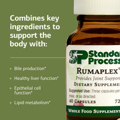 Rumaplex packaging box on display highlighting liver health support.