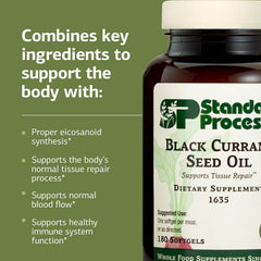 Standard Process softgels pouring from bottle for easy daily use.