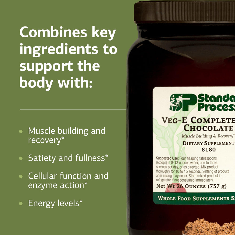 Standard Process Veg-E Complete Pro shaker, smooth blend ideal for vegan diets