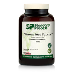 Standard Process Whole Food Folate bottle with capsules for cellular health