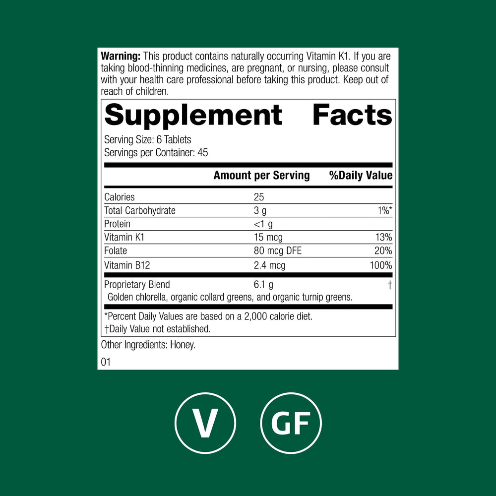 Standard Process Folate capsules on label highlighting plant-based B9 and B12