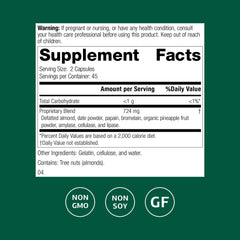 Standard Process Zymex II capsules on white background for gut health support