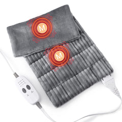 STARBEDIA massaging weighted heating pad front view with controller for targeted heat relief