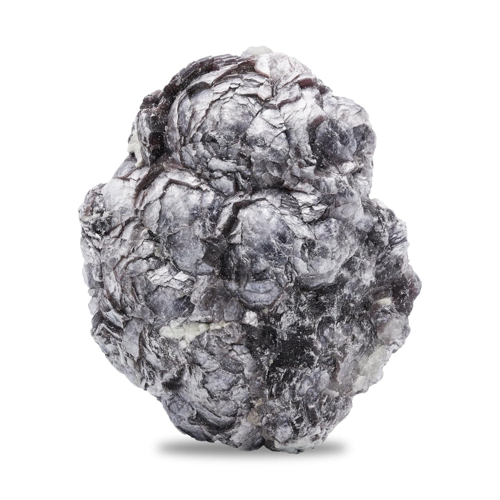 Starborn Coconut Lepidolite Crystal shows curved layers and natural texture.