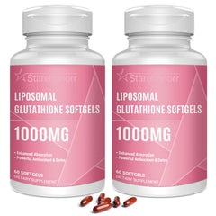 Starehonorr liposomal glutathione softgels bottle shows high potency for enhanced absorption.