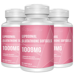 Starehonorr liposomal glutathione softgels bottle for easy daily antioxidant use.