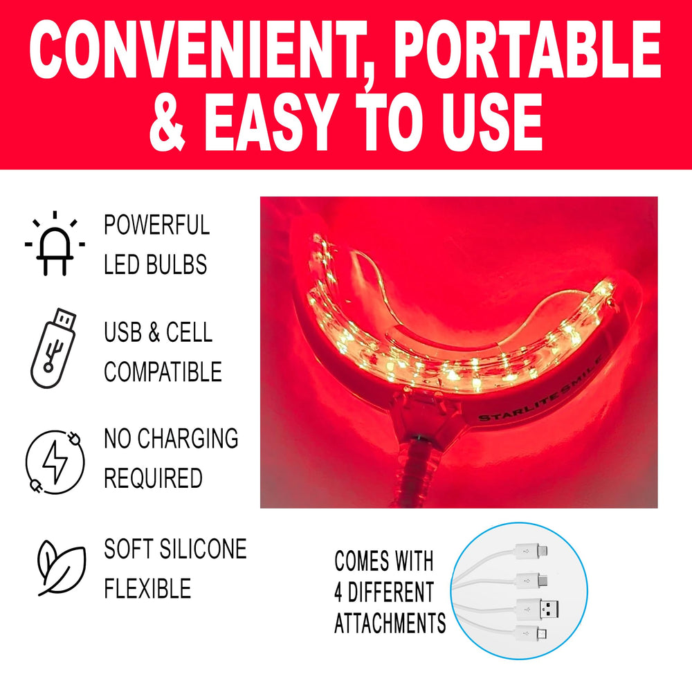 Starlite Smile includes USB-C, USB and Lightning adapters for easy setup.
