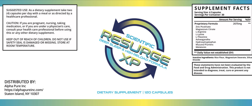 StarPass Labs Resurge capsules poured out, showcasing melatonin formula