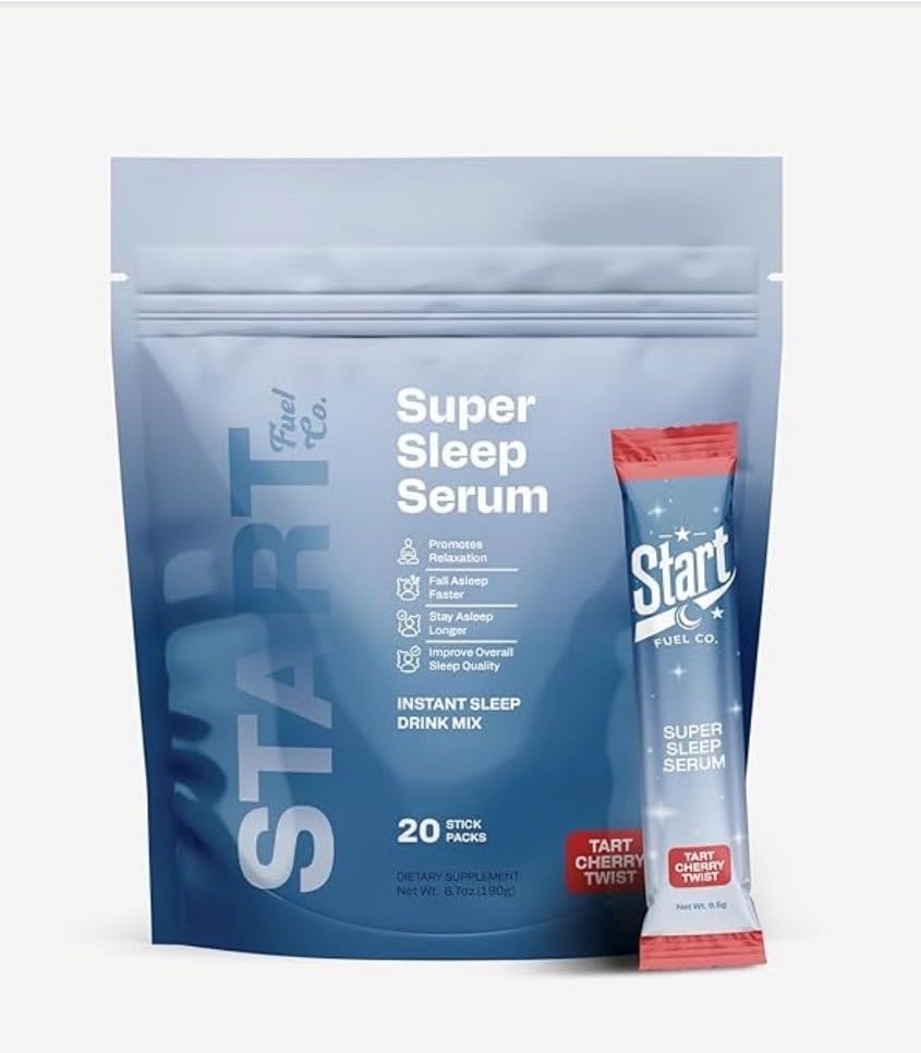 Start Fuel Co. Super Sleep Serum bottle with Tart Cherry Twist for restful evenings.
