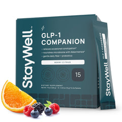 Stay-Well Naturals GLP-1 Berry Citrus 15ct packaging for daily use.