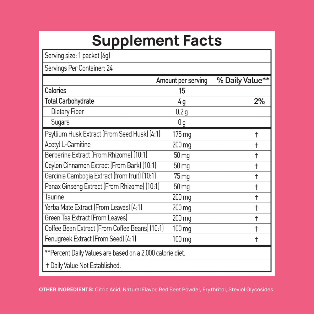 Stay-Well Naturals GLP-1 supplement raspberry lemonade flavor splash in beverage.