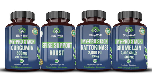 Stay-Well Naturals Spike Support bottle label highlighting heart-supporting ingredients.