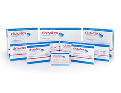 Steadmed Drawtex hydroconductive dressing 6x8 box of 10 supports moist healing and drainage management.