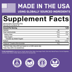 Athlete in gym with Concord grape gummies suggesting convenient post workout recovery.