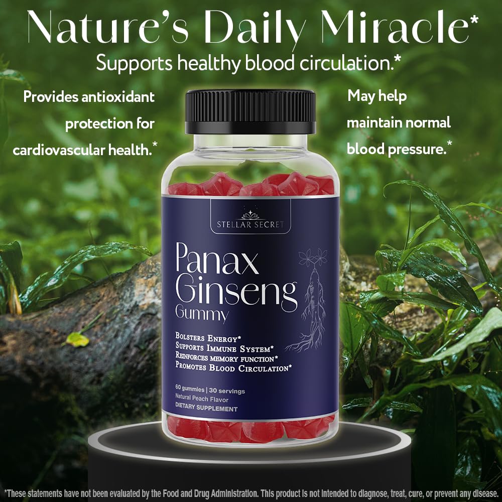 Stellar Secret gummies memory and focus icon with ginseng benefits for mental clarity