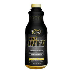 Stinger Detox Hive bottle sideview showcases compact, ready-to-use 32 oz bottle.
