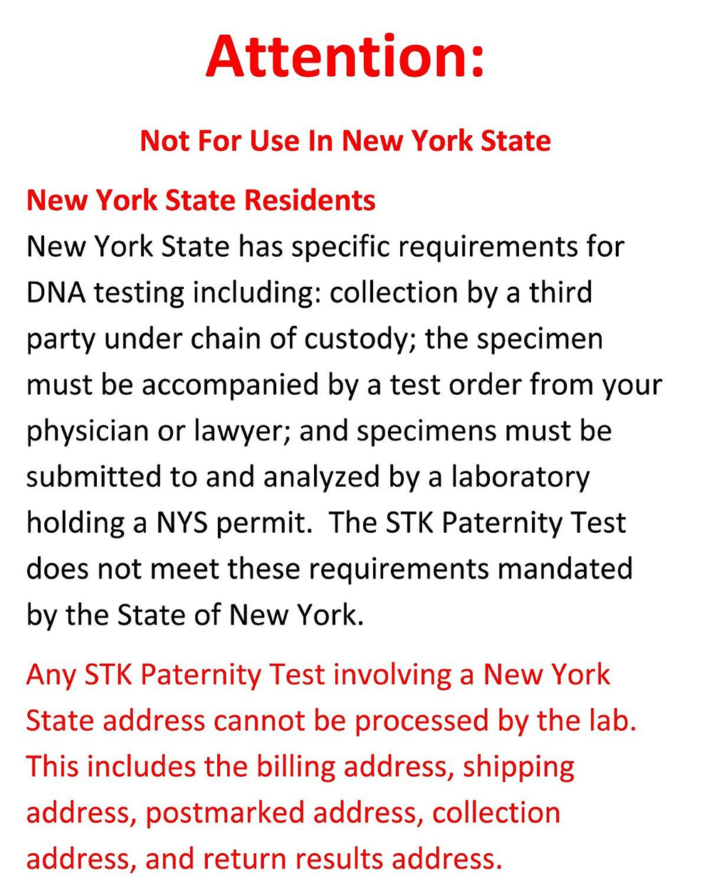 STK color result mailed to you for records