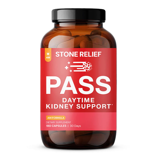 Stone Relief Daytime bottle front labeled for daytime urinary support.