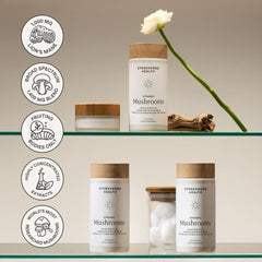 Stonehenge Health Dynamic Mushrooms USA manufacturing seal visible