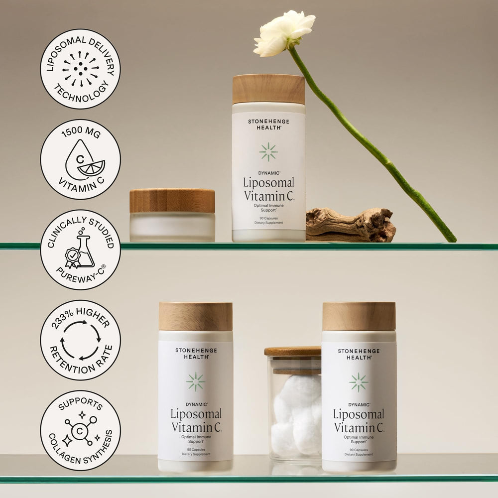Stonehenge Health three capsules per serving instructions visible for convenience