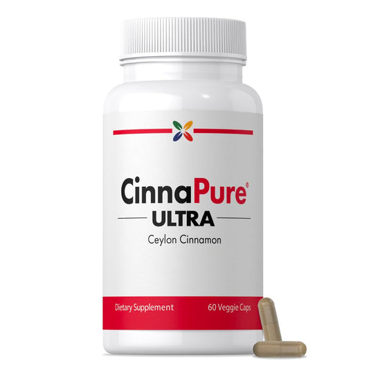 Stop Aging Now ceylon cinnamon supplement bottle for daily wellness routine.
