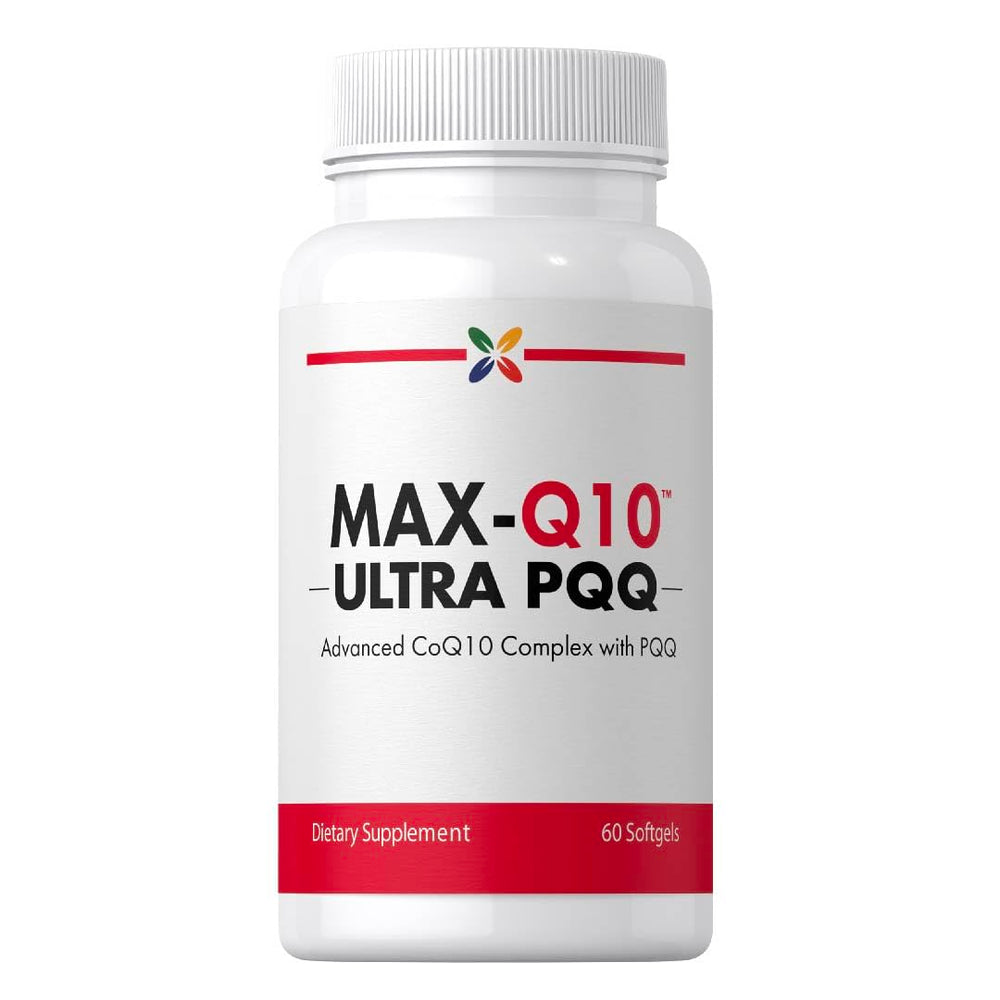 Stop Aging Now CoQ10 200mg softgels front view for daily use.