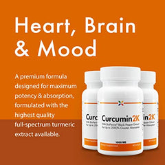 Stop Aging Now Curcumin2K bottle back with nutrition facts and Bioperine for absorption.