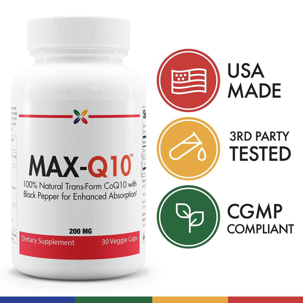 Stop Aging Now Max Q10 bottle dispensing capsules for daily use