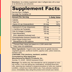 Max-Q10 Complex bottle with label featuring CoQ10 and PQQ.