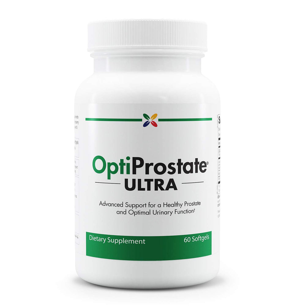 Stop Aging Now OptiProstate Ultra bottle front, daily wellness support.