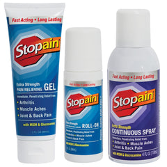 Stopain gel tube provides targeted joint relief with a quick cooling sensation.