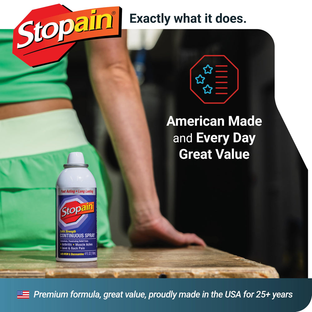 Stopain three-pack packaging displayed for value and convenience.