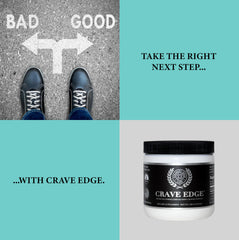 Optimized storage jar keeps Crave Edge powder fresh.