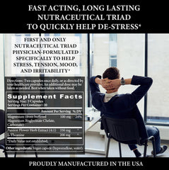 Straight Edge Labs Stress Edge bottle in hands signals daily calm assistance.