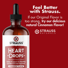 Strauss Naturals Heart Drops garlic pour shot highlighting natural herbal formulation