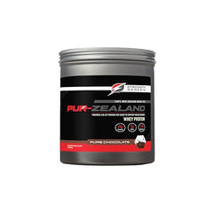 Strength Genesis Pur Zealander whey chocolate tub back showing label details