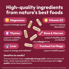 Packaging hero image of Strong Jaw Gum Restore emphasizing dental wellness
