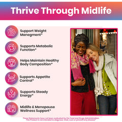 StrongHer Premium Weight Release bottle back label shows dosage and guidance for energy.