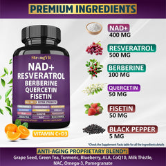 StrongVit Berberine Quercetin CoQ10 capsules illustrating a comprehensive antioxidant blend