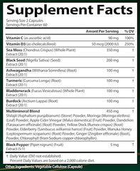 StrongVit sea moss capsules with clear label for easy daily intake