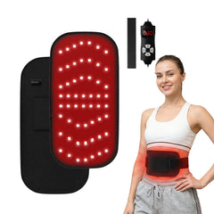 STRONIC red light therapy belt front view for targeted relaxation.