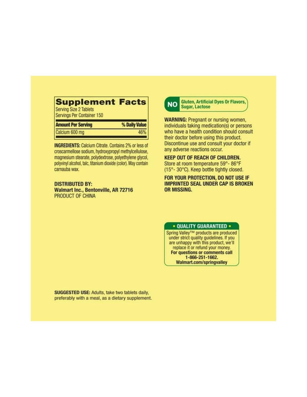 Calcium citrate bottle on a kitchen shelf showing five months of supply