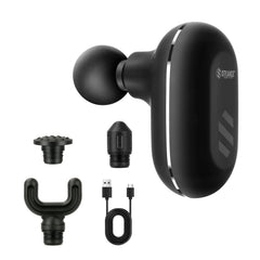 STYLANCE mini massage gun in use for targeted neck relief on the go