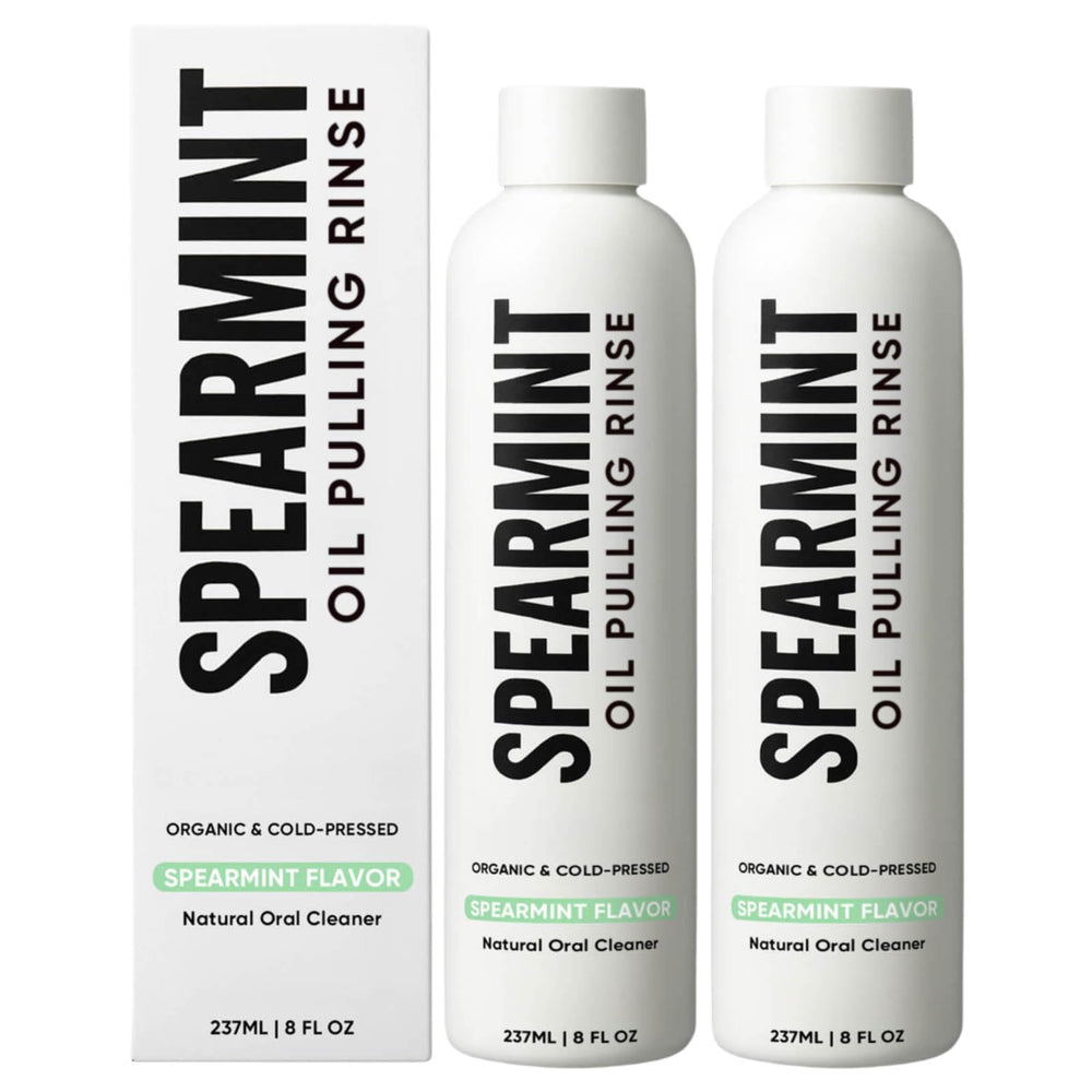 SUBMETIC Spearmint Oil Pulling Rinse bottle promotes fresh breath