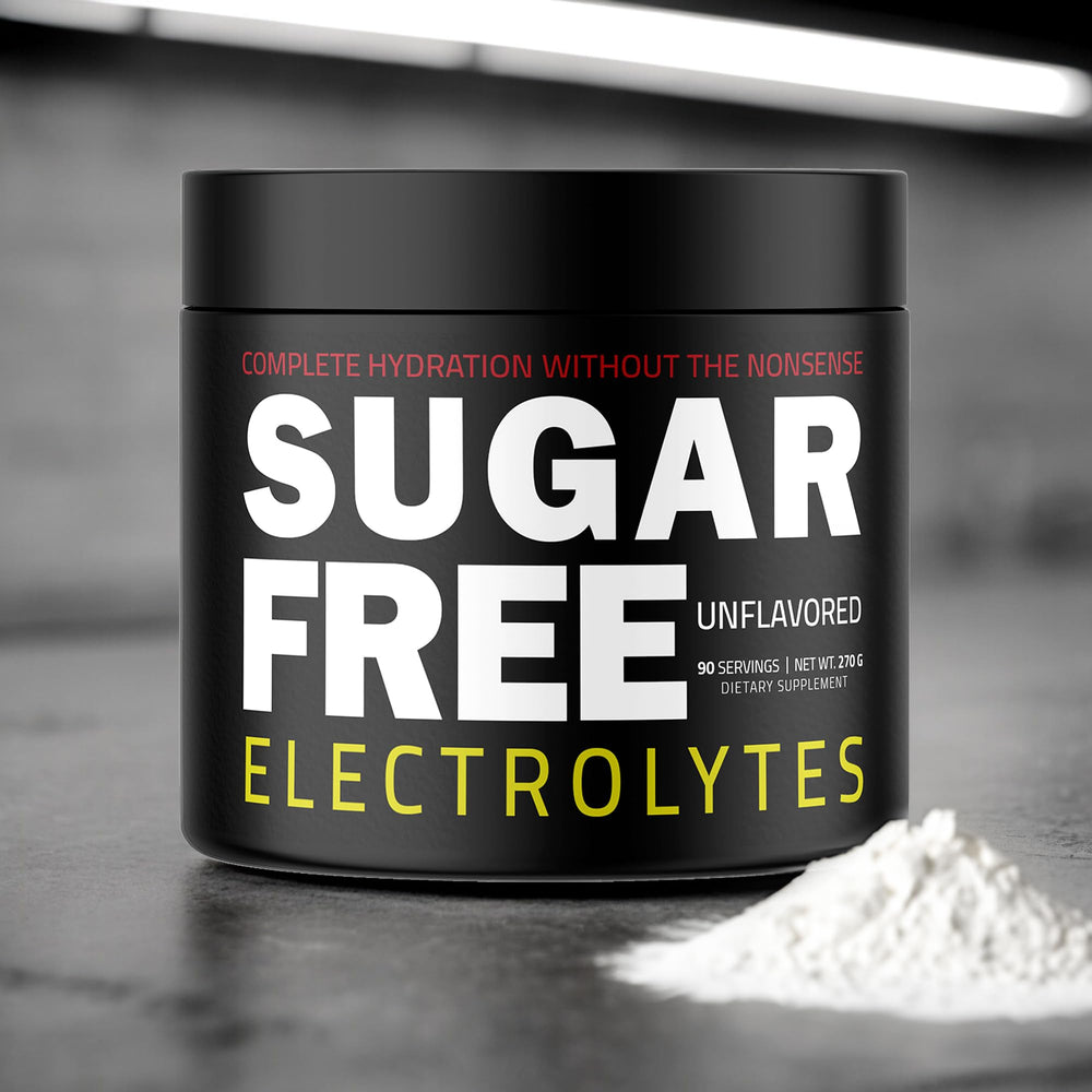 Glass with a chilled drink featuring Sugar Free Electrolytes after workout.
