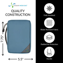Sugar Medical organizer dimensions 8W x 5.5H x 2.5D for ample storage