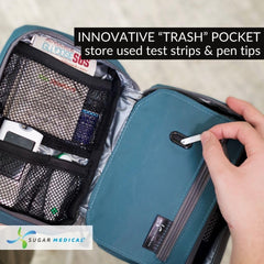 Insulated pocket within Sugar Medical organizer keeps supplies cool and safe