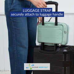 Sugar Medical insulated diabetic travel bag with adjustable shoulder strap for easy carrying
